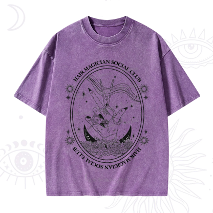 Purplehecate Hair Magician Social Club Washed T-Shirt
