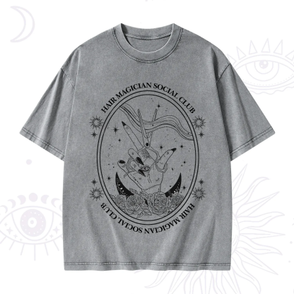 Purplehecate Hair Magician Social Club Washed T-Shirt