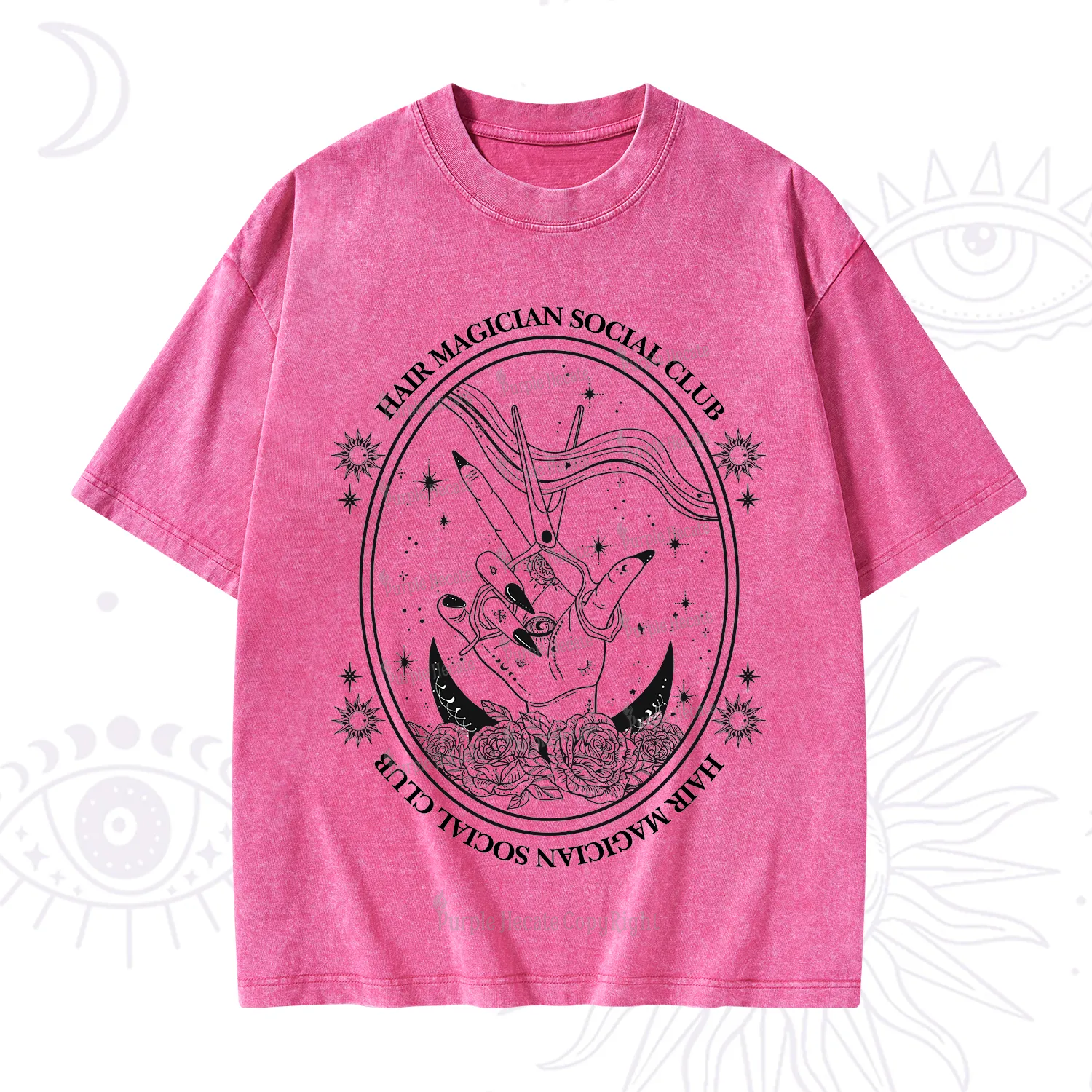 Purplehecate Hair Magician Social Club Washed T-Shirt