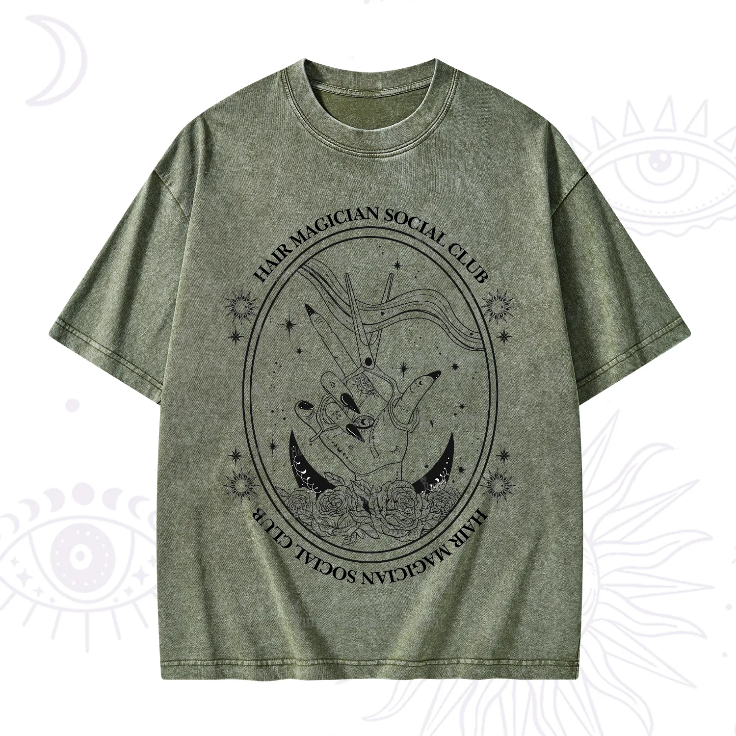 Purplehecate Hair Magician Social Club Washed T-Shirt