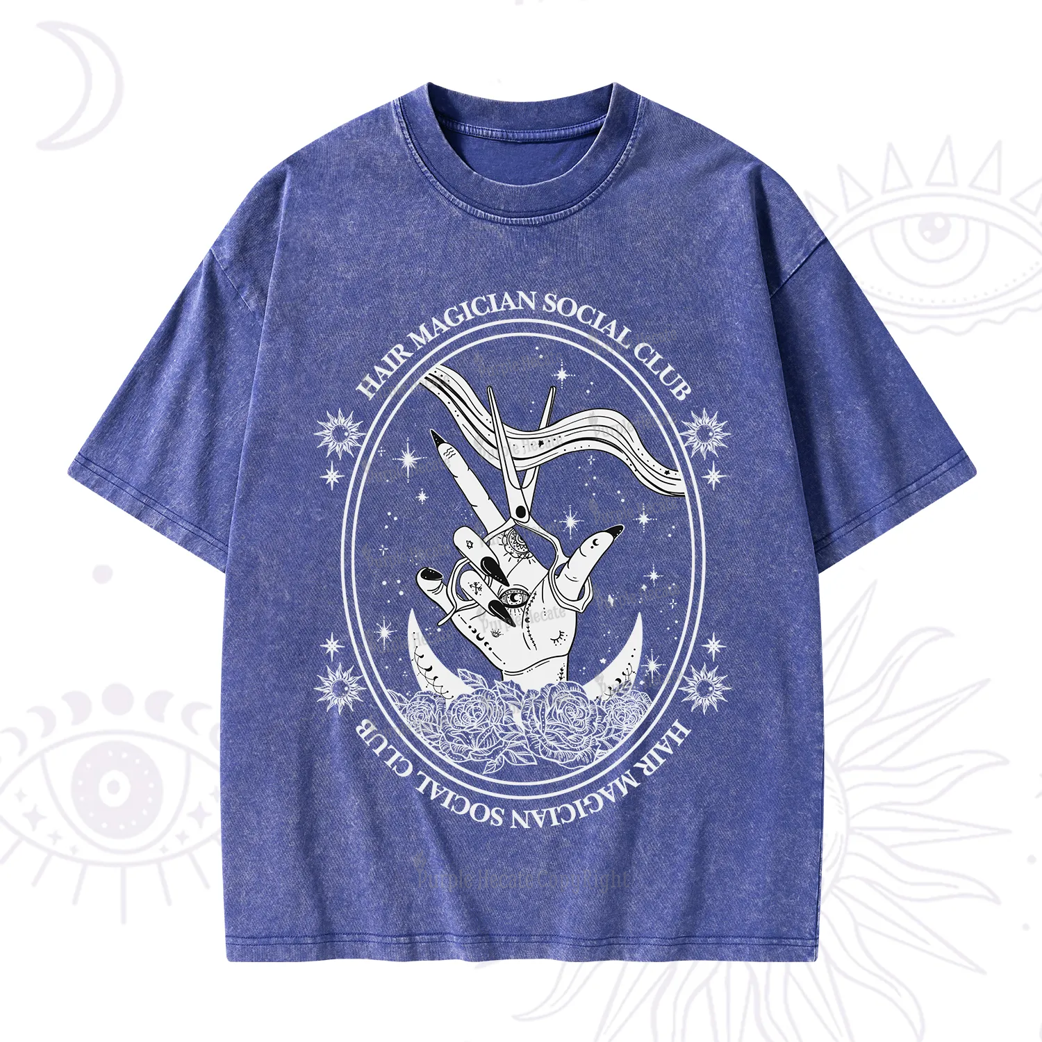 Purplehecate Hair Magician Social Club Washed T-Shirt