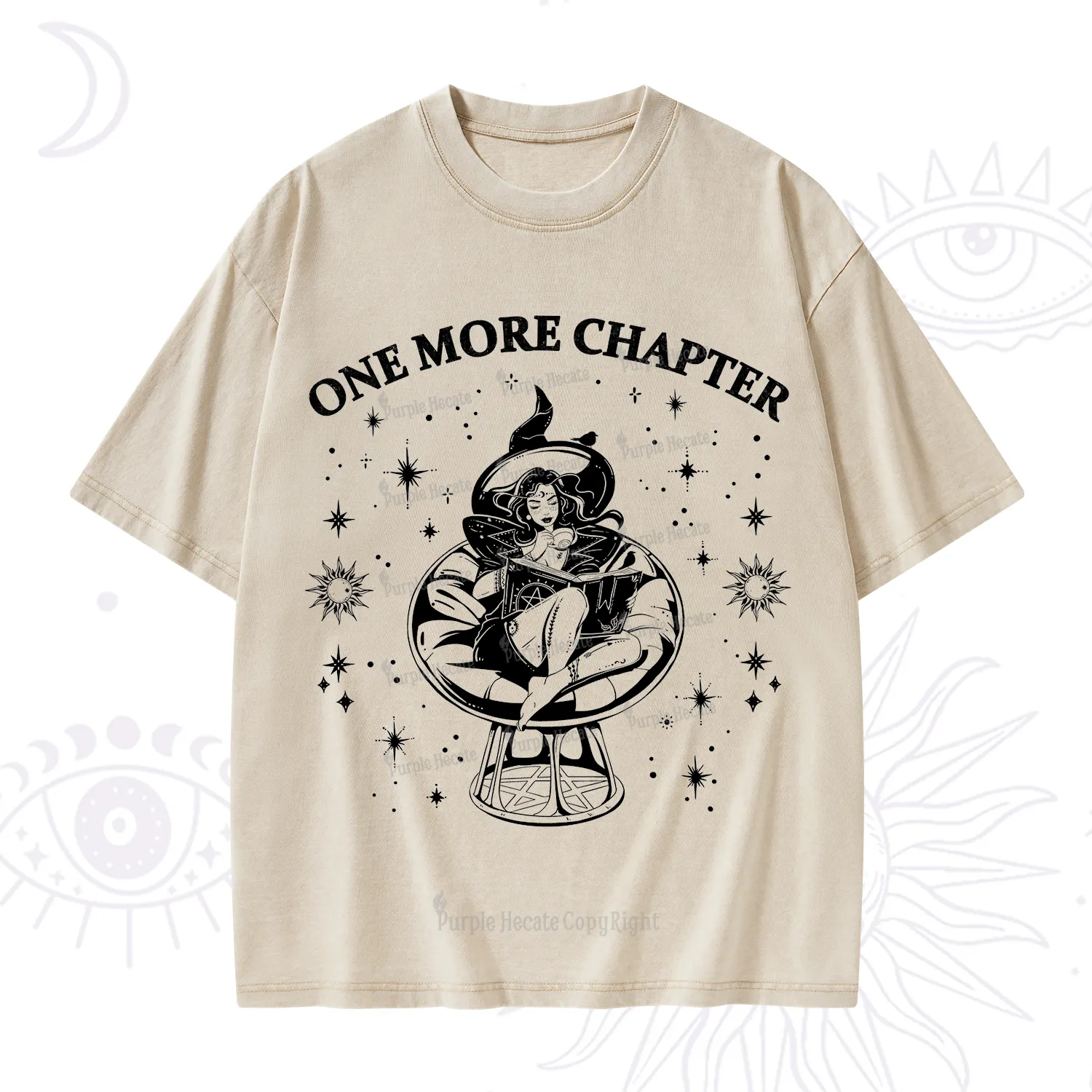 Purplehecate One More Chapter Books Washed T-Shirt