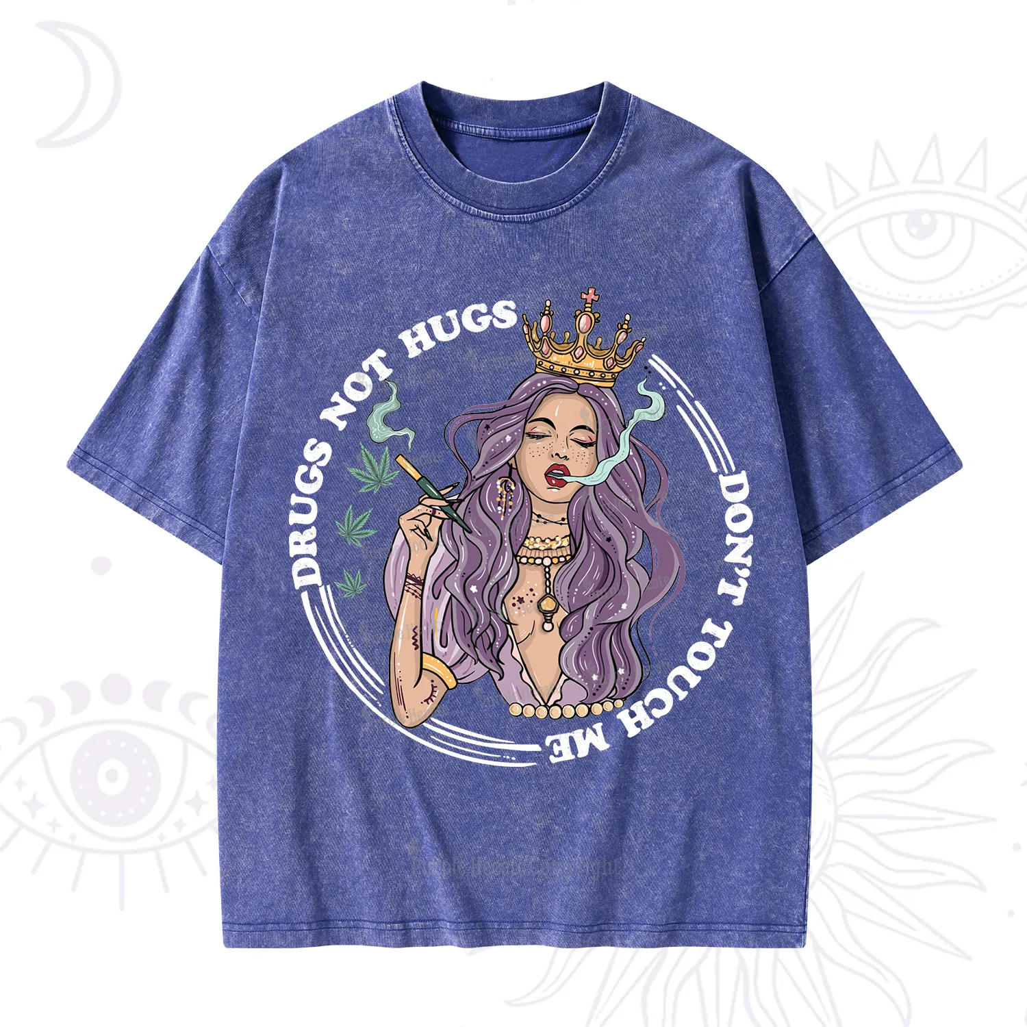 Purplehecate Weed Be Sarcastic Washed T-Shirt