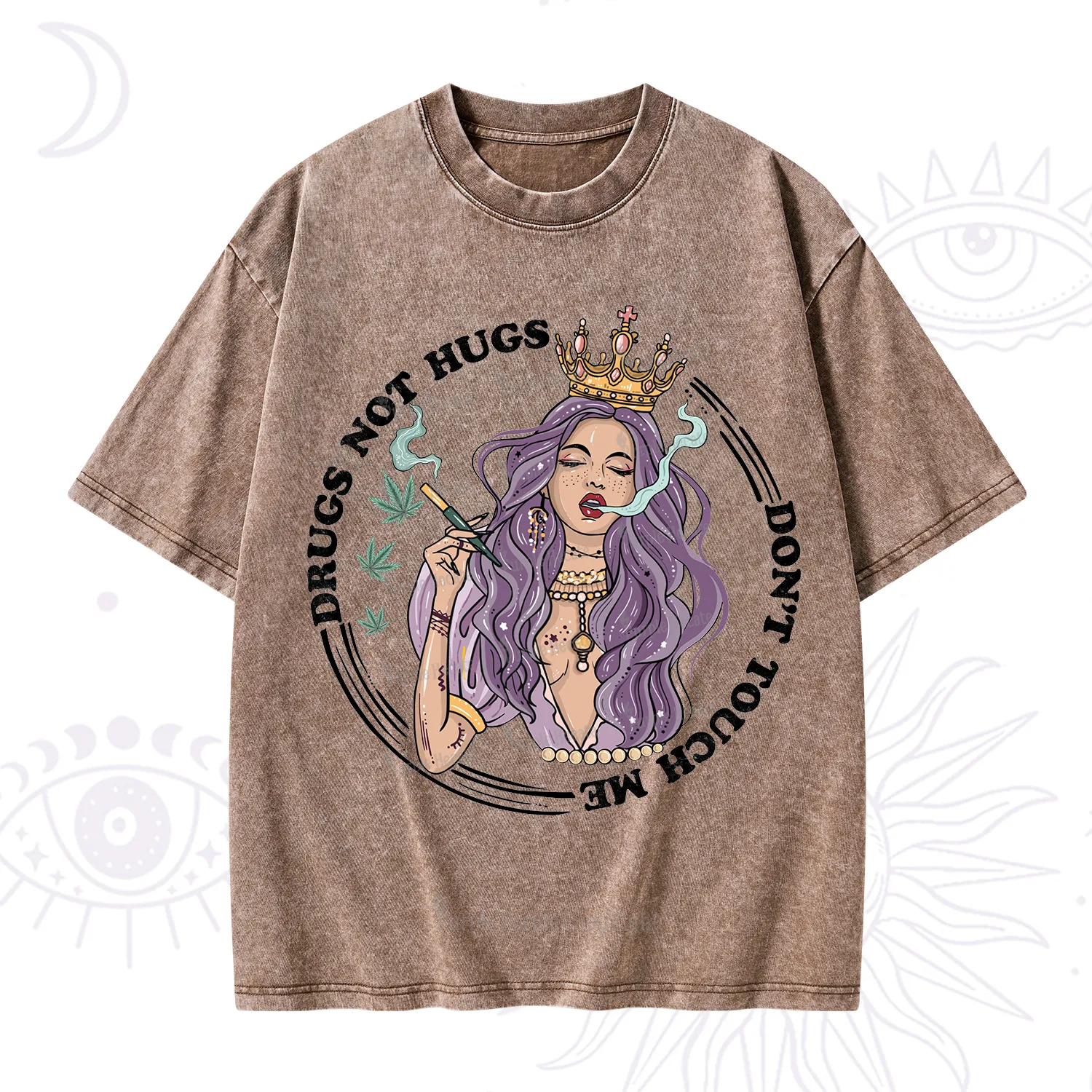 Purplehecate Weed Be Sarcastic Washed T-Shirt