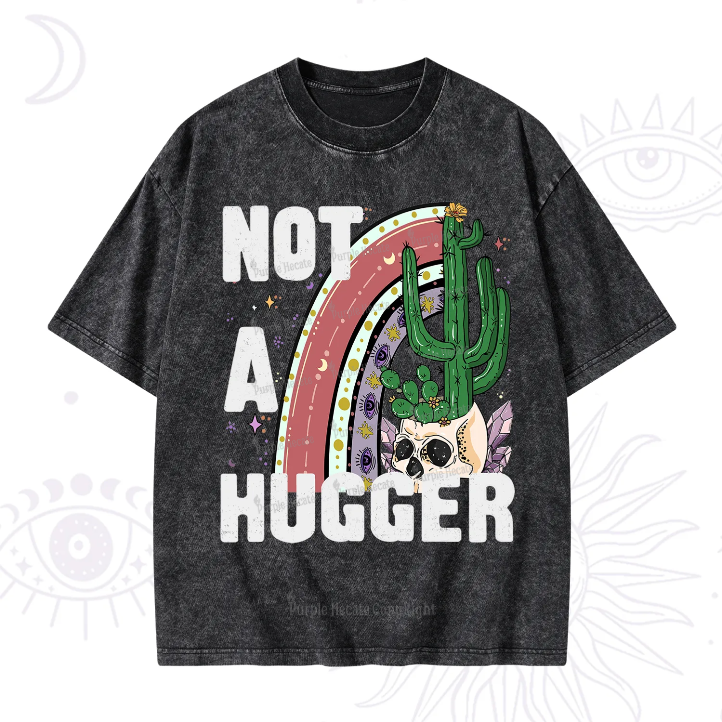 Purplehecate Not A Hugger Washed T-Shirt