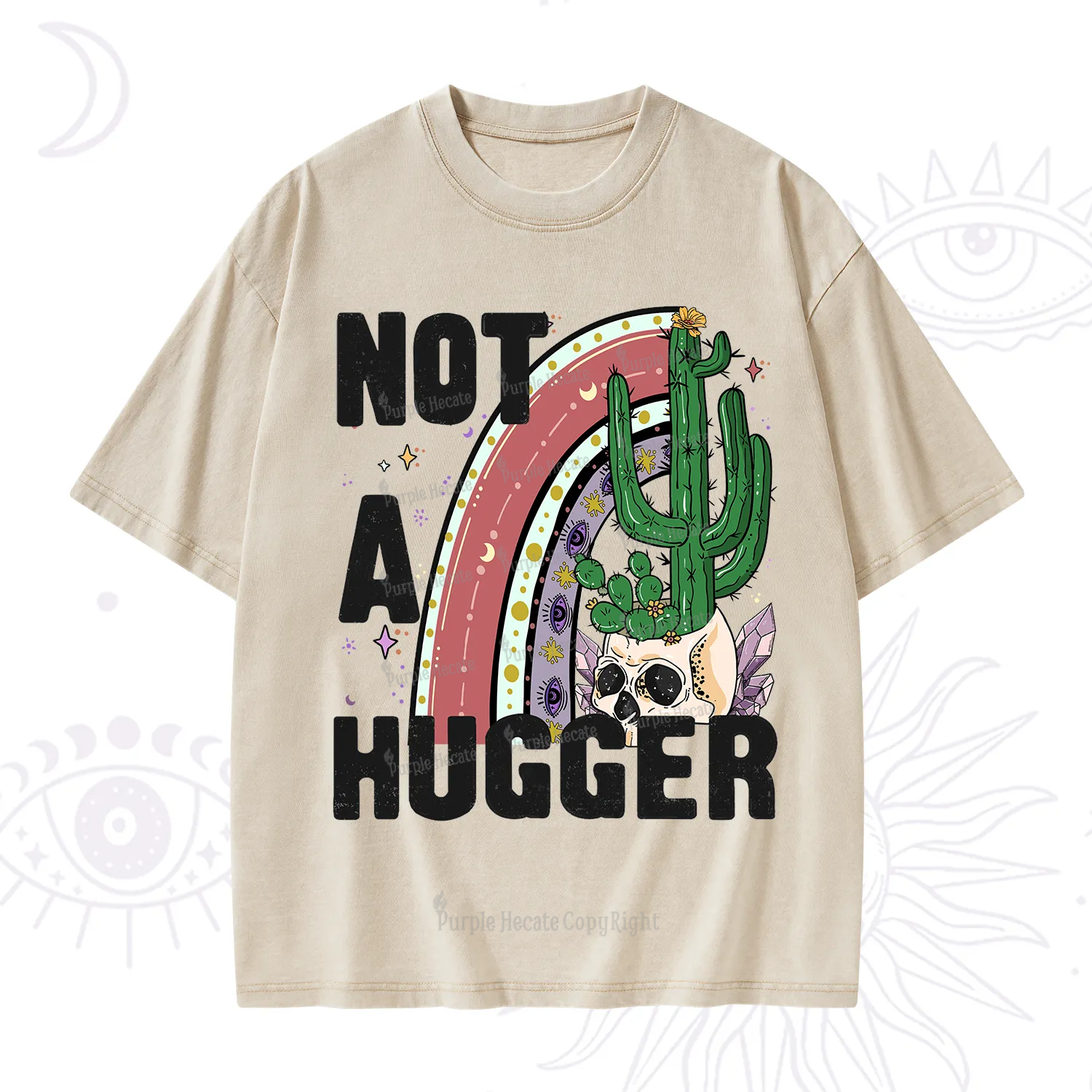 Purplehecate Not A Hugger Washed T-Shirt