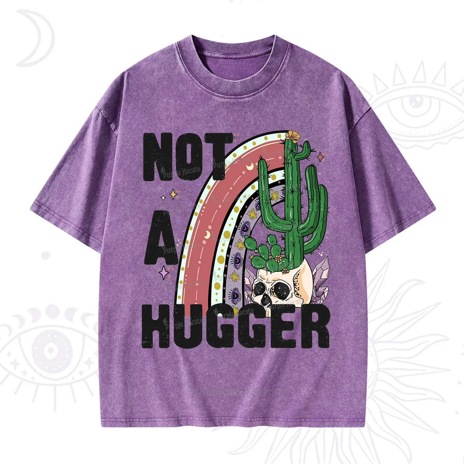 Purplehecate Not A Hugger Washed T-Shirt