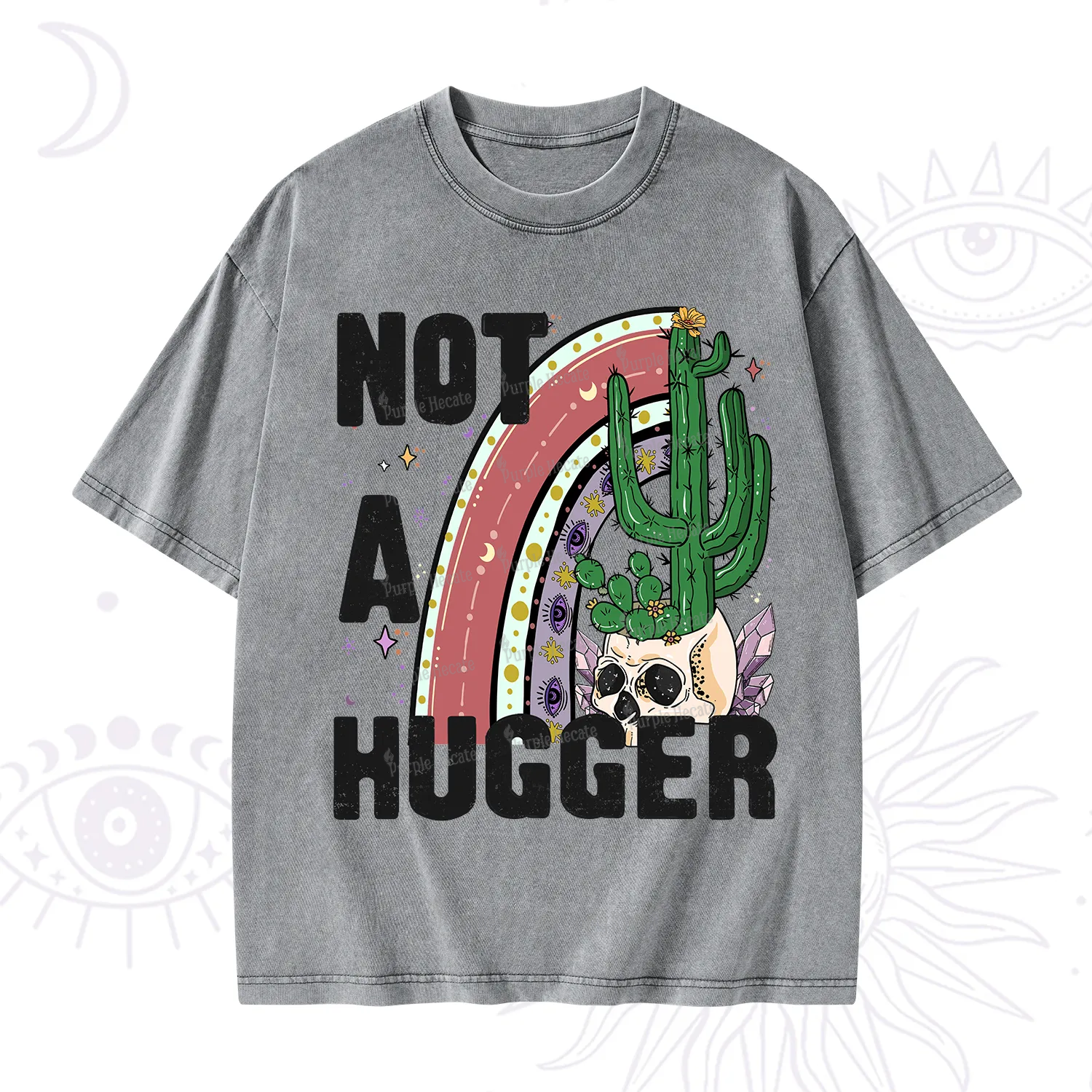 Purplehecate Not A Hugger Washed T-Shirt