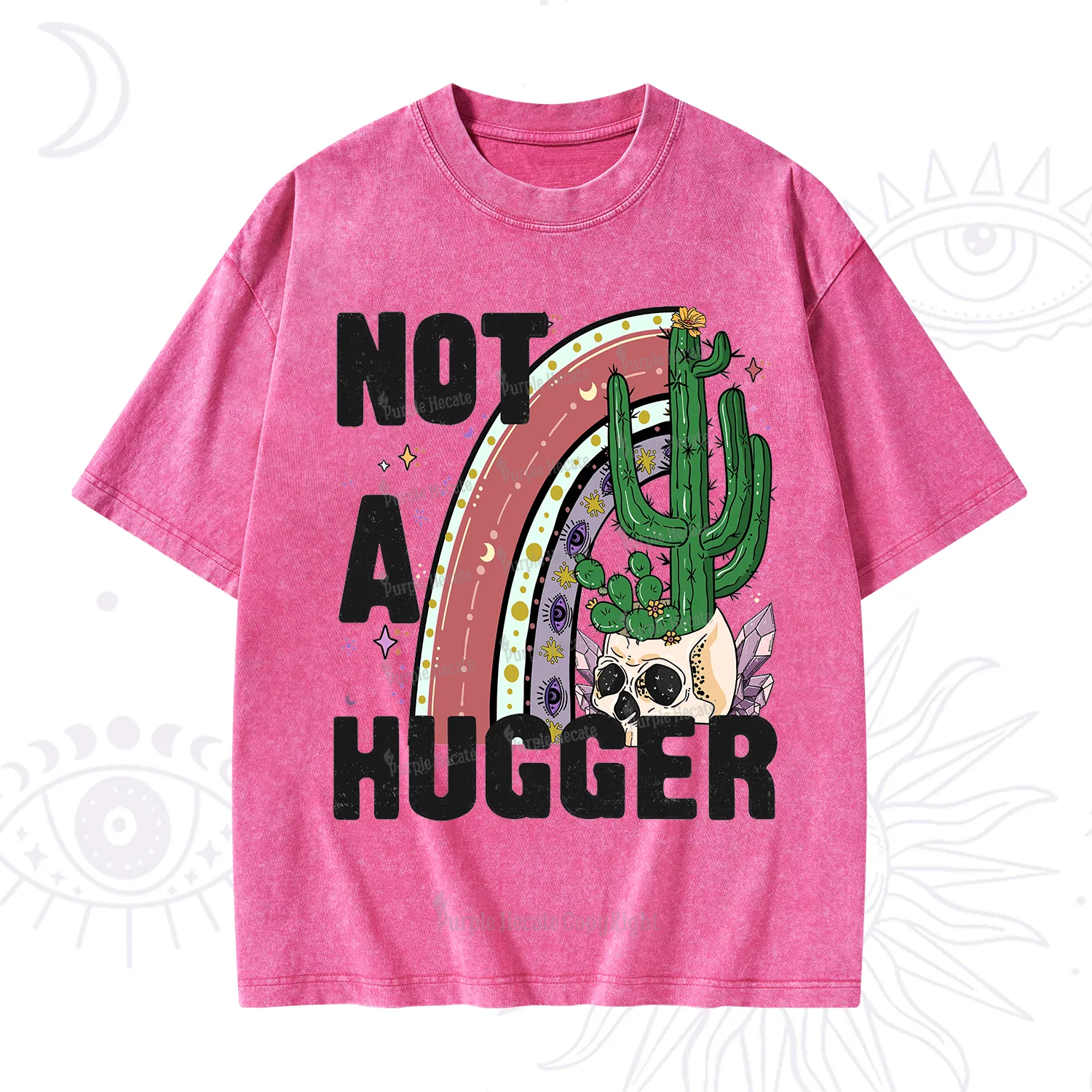 Purplehecate Not A Hugger Washed T-Shirt