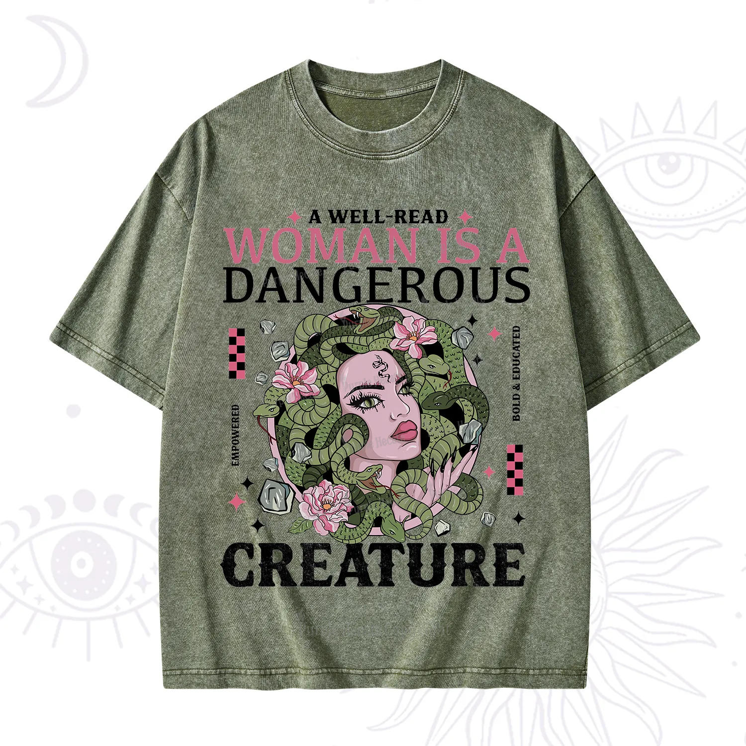Purplehecate A Well Read Woman Is A Dangerous Washed T-Shirt