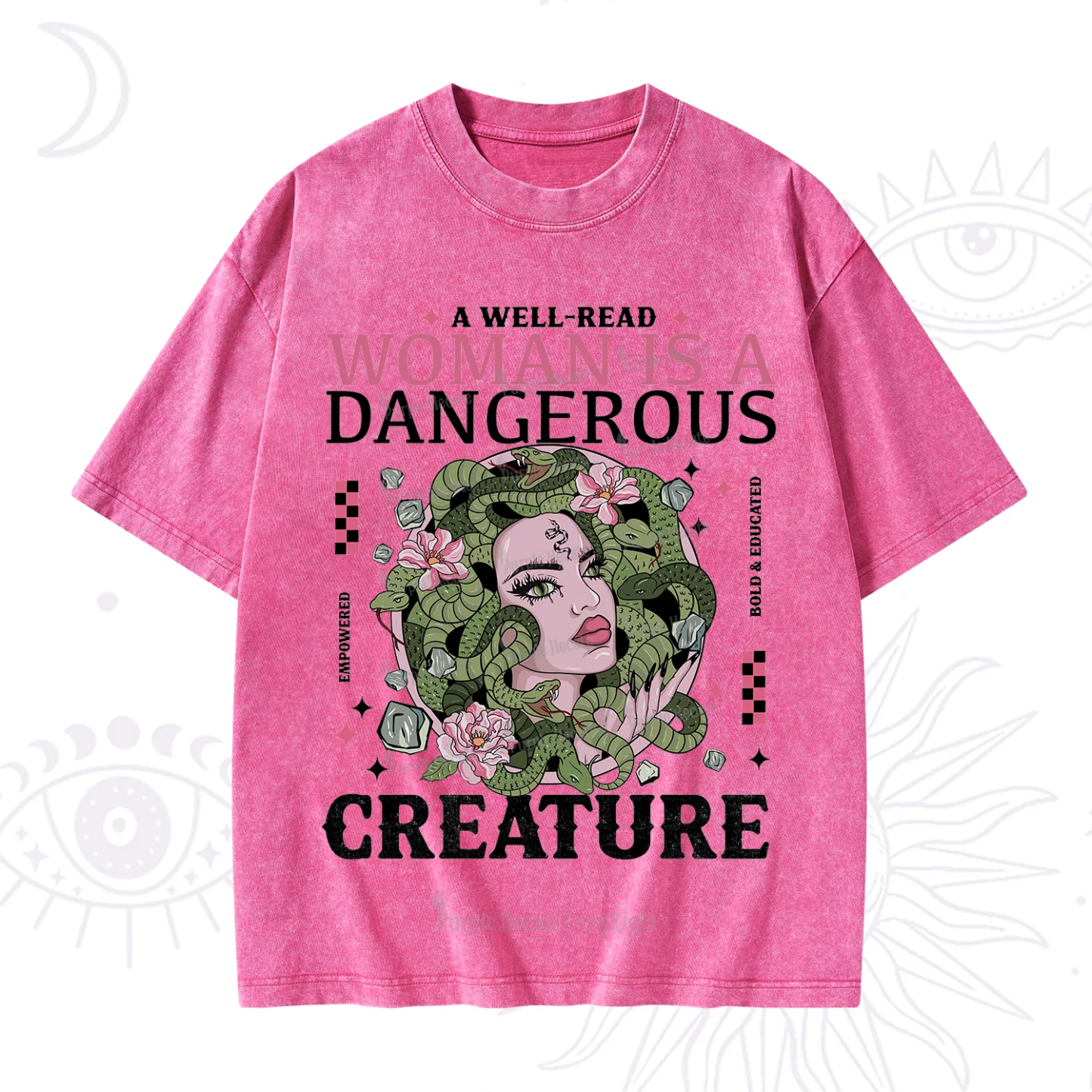 Purplehecate A Well Read Woman Is A Dangerous Washed T-Shirt