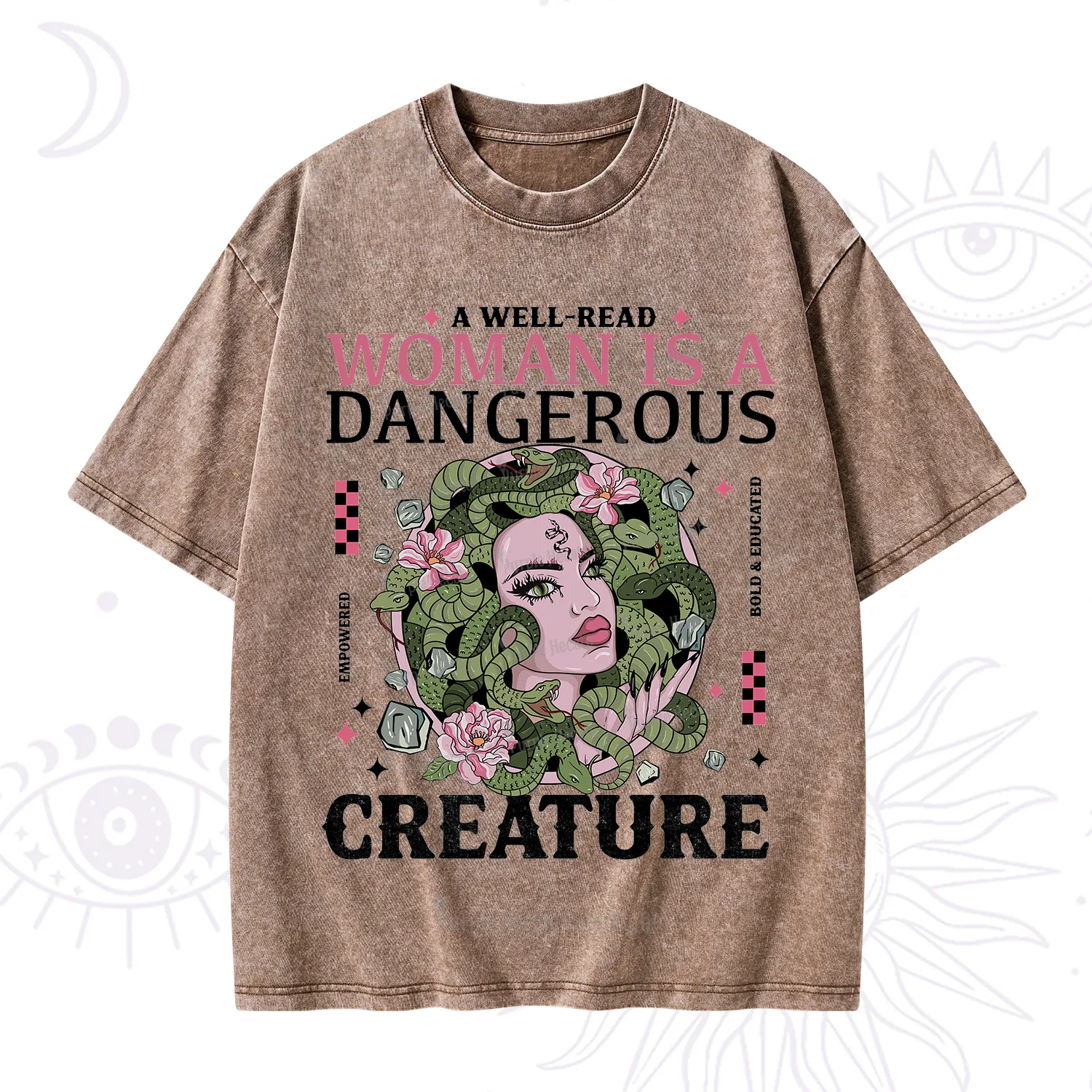 Purplehecate A Well Read Woman Is A Dangerous Washed T-Shirt