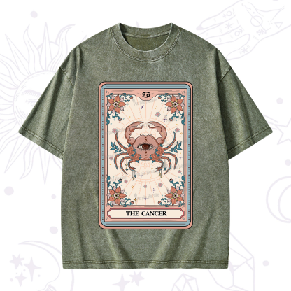 Purplehecate The Cancer Tarot Card Washed T-Shirt