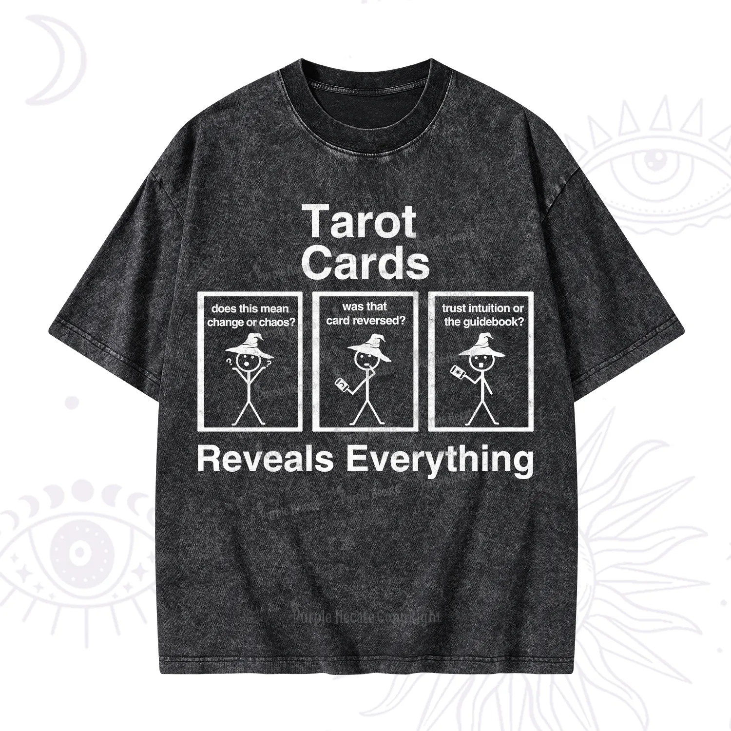 Purplehecate Tarot Card Reveals Everything Washed T-Shirt