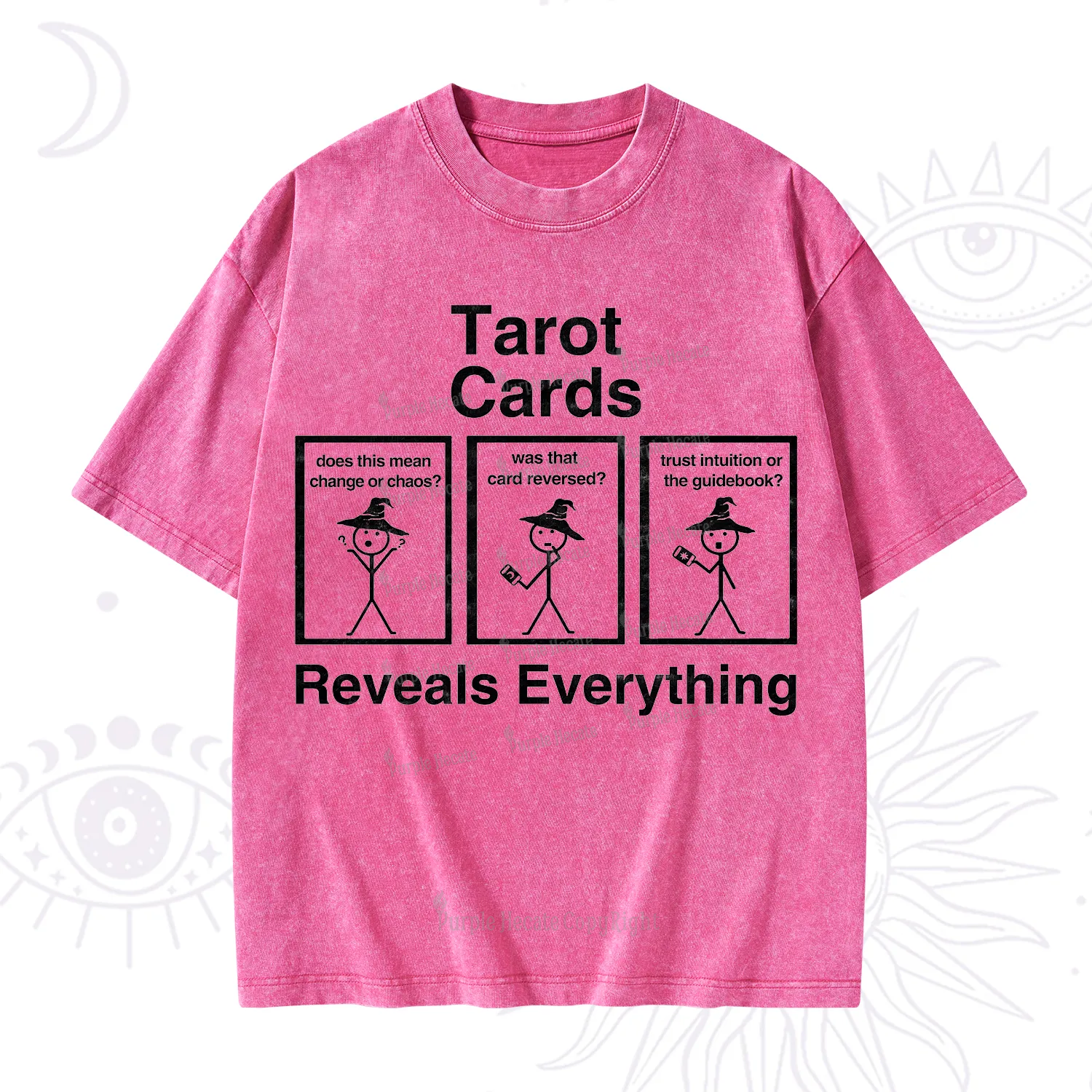 Purplehecate Tarot Card Reveals Everything Washed T-Shirt