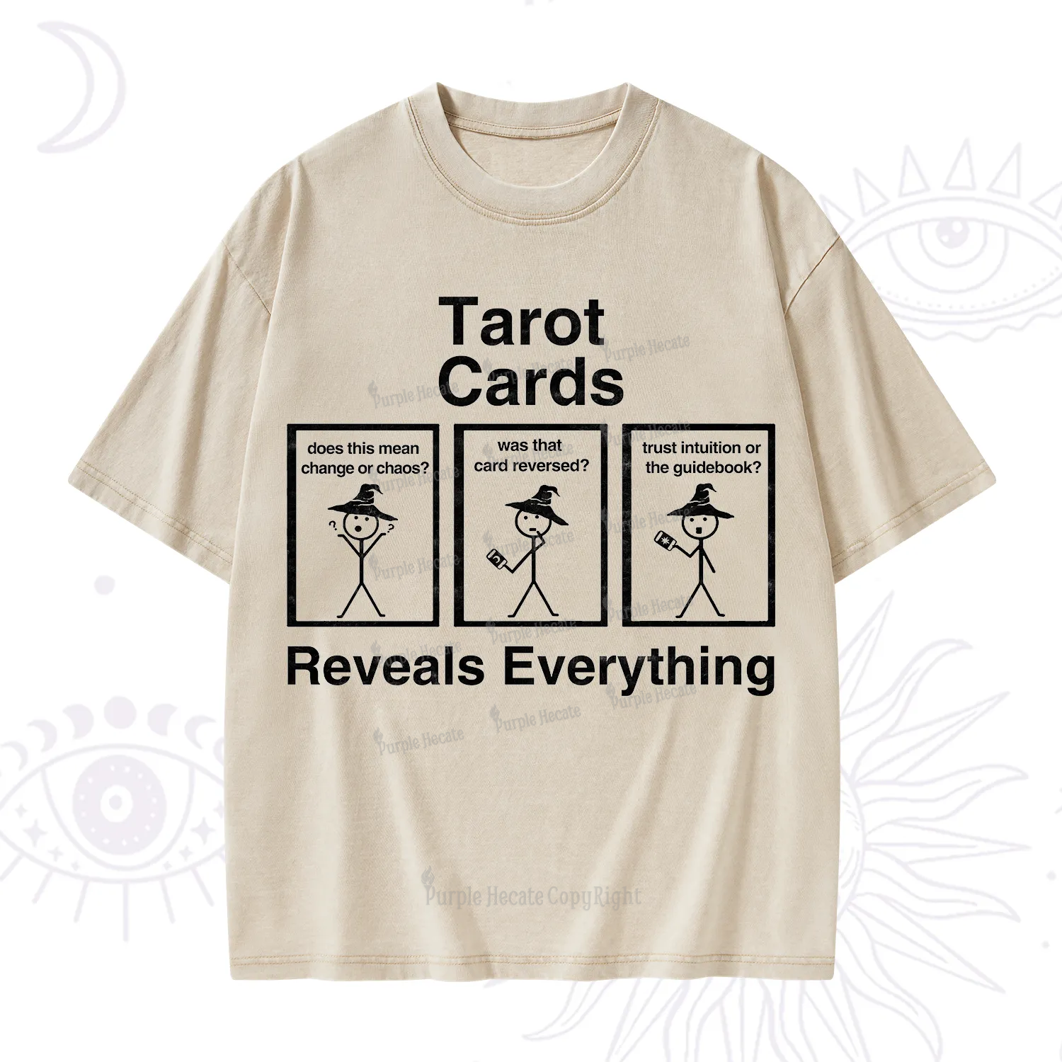 Purplehecate Tarot Card Reveals Everything Washed T-Shirt