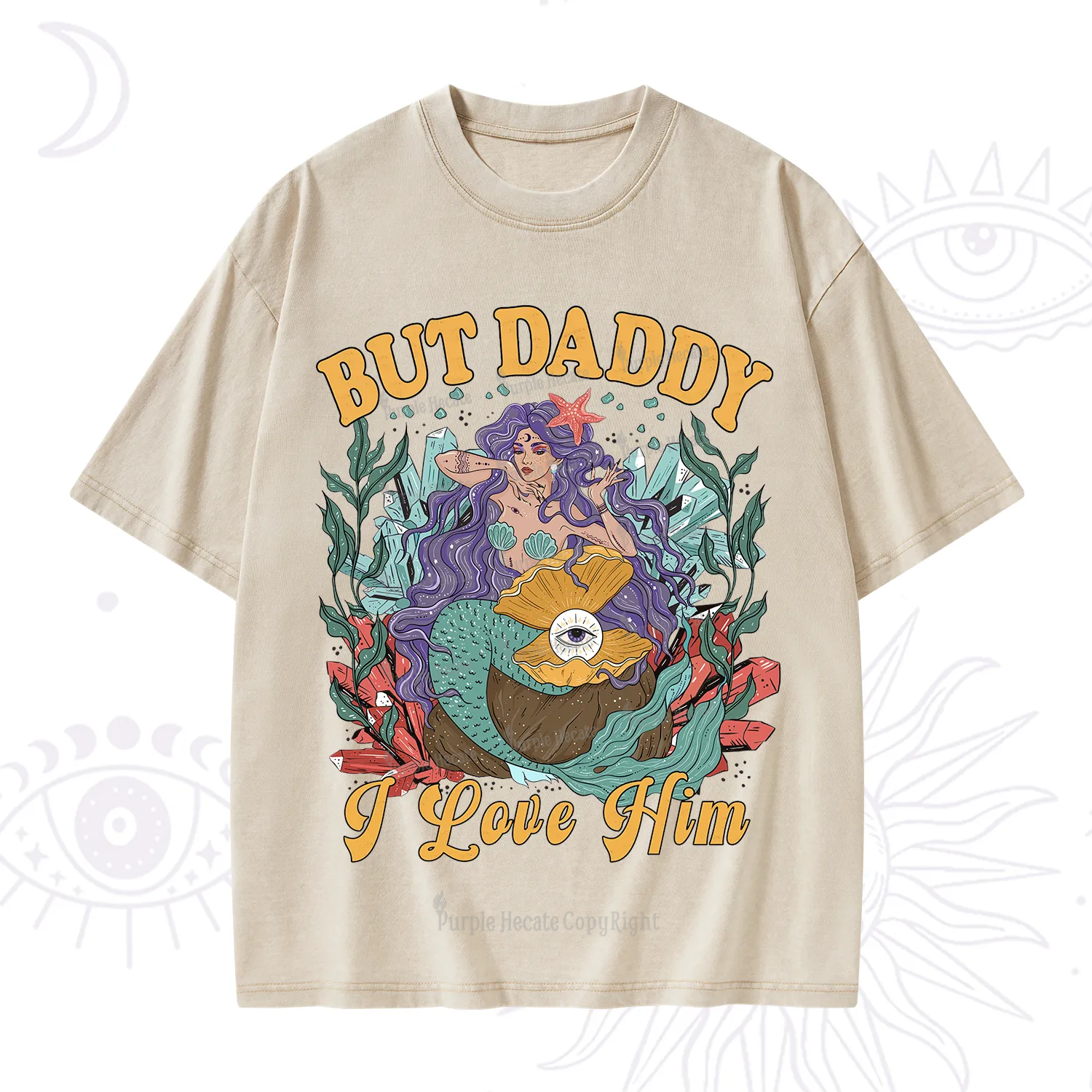 Purplehecate But Daddy I Love Him Washed T-Shirt
