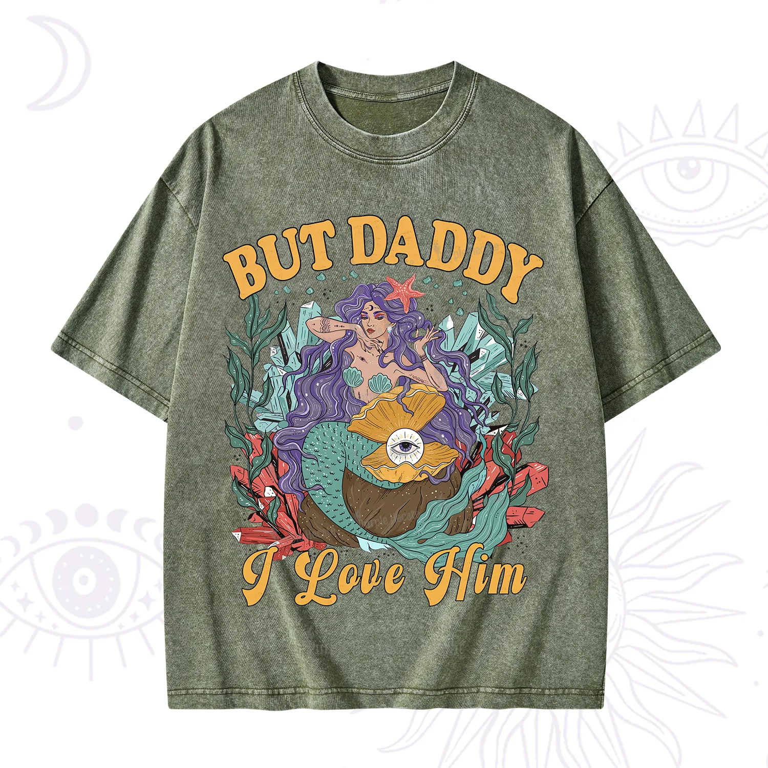 Purplehecate But Daddy I Love Him Washed T-Shirt