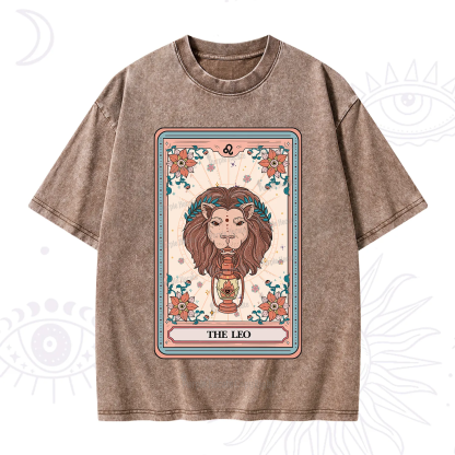 Purplehecate The Leo Tarot Card Washed T-Shirt