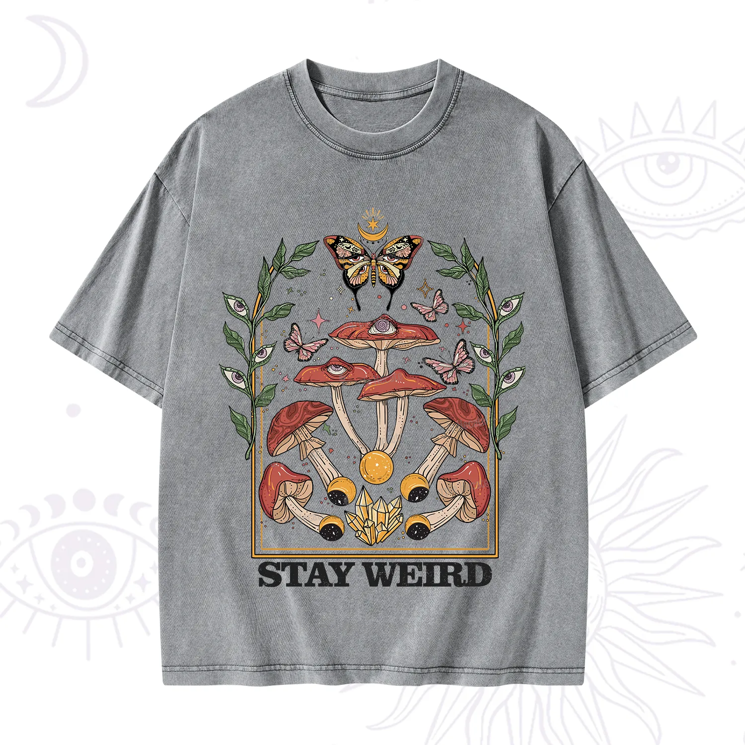 Purplehecate Stay Weird Washed T-Shirt