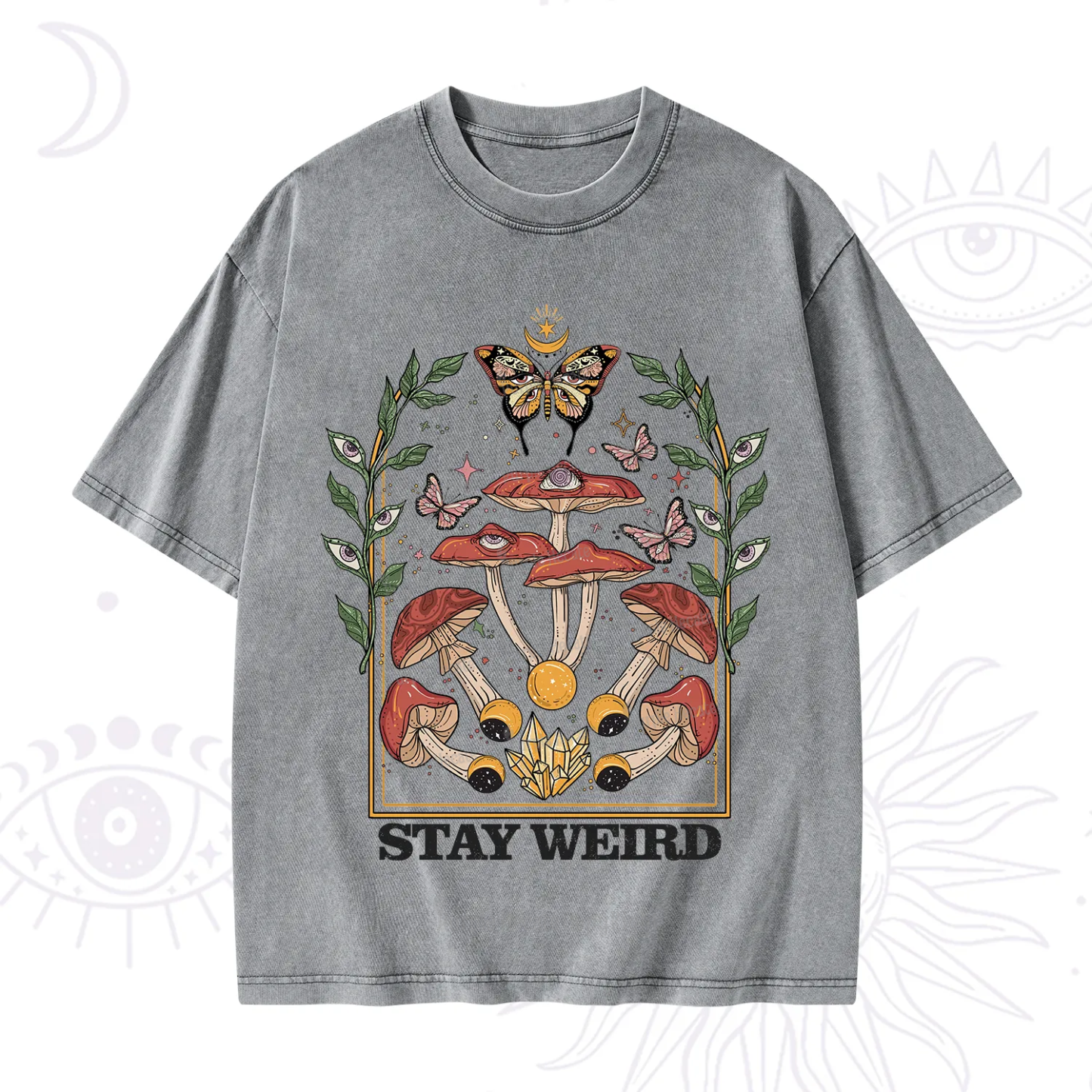 Purplehecate Stay Weird Washed T-Shirt