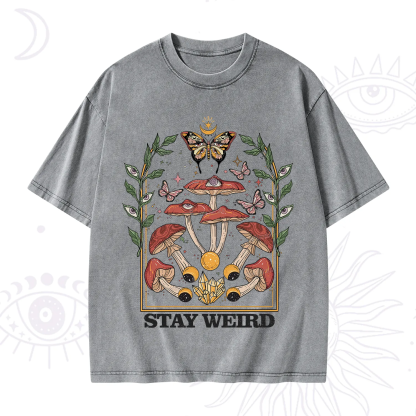 Purplehecate Stay Weird Washed T-Shirt