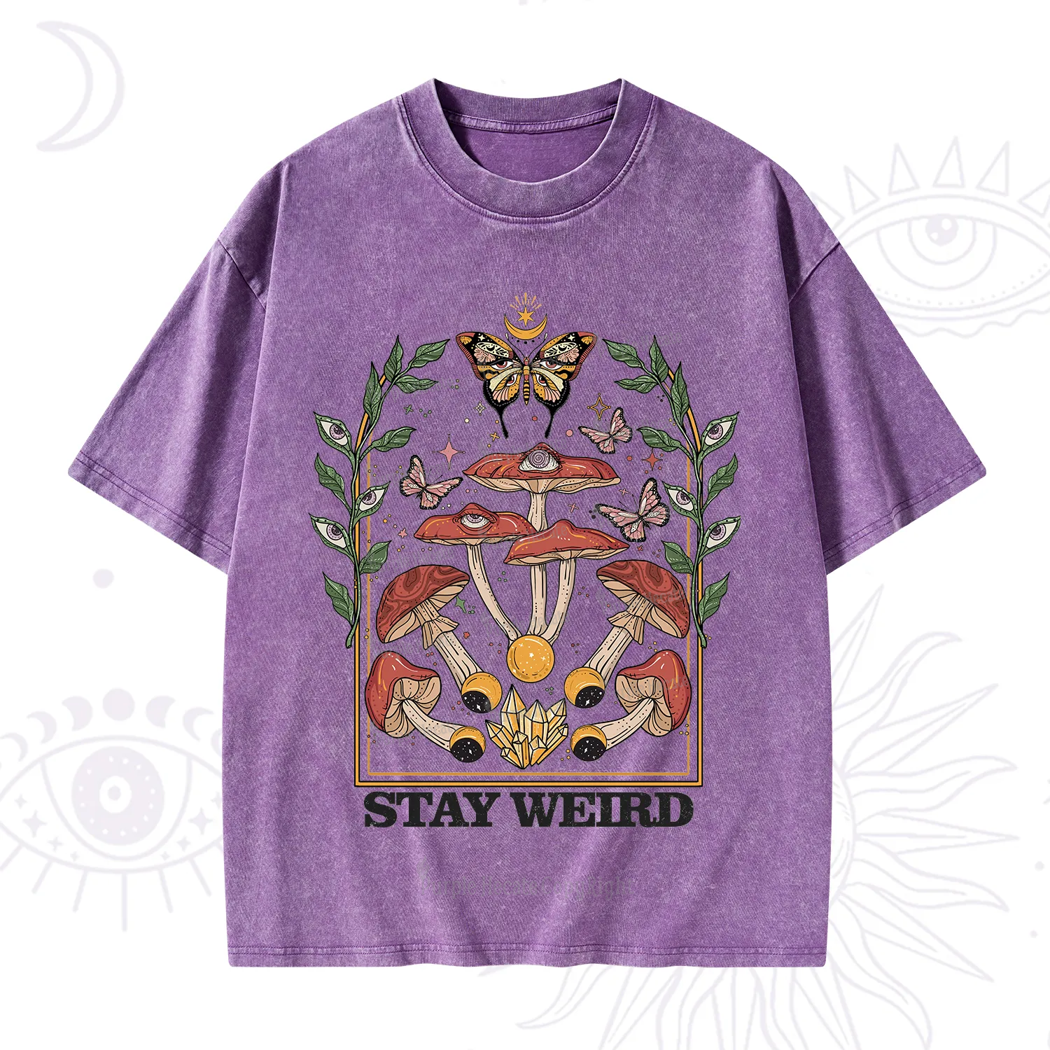Purplehecate Stay Weird Washed T-Shirt