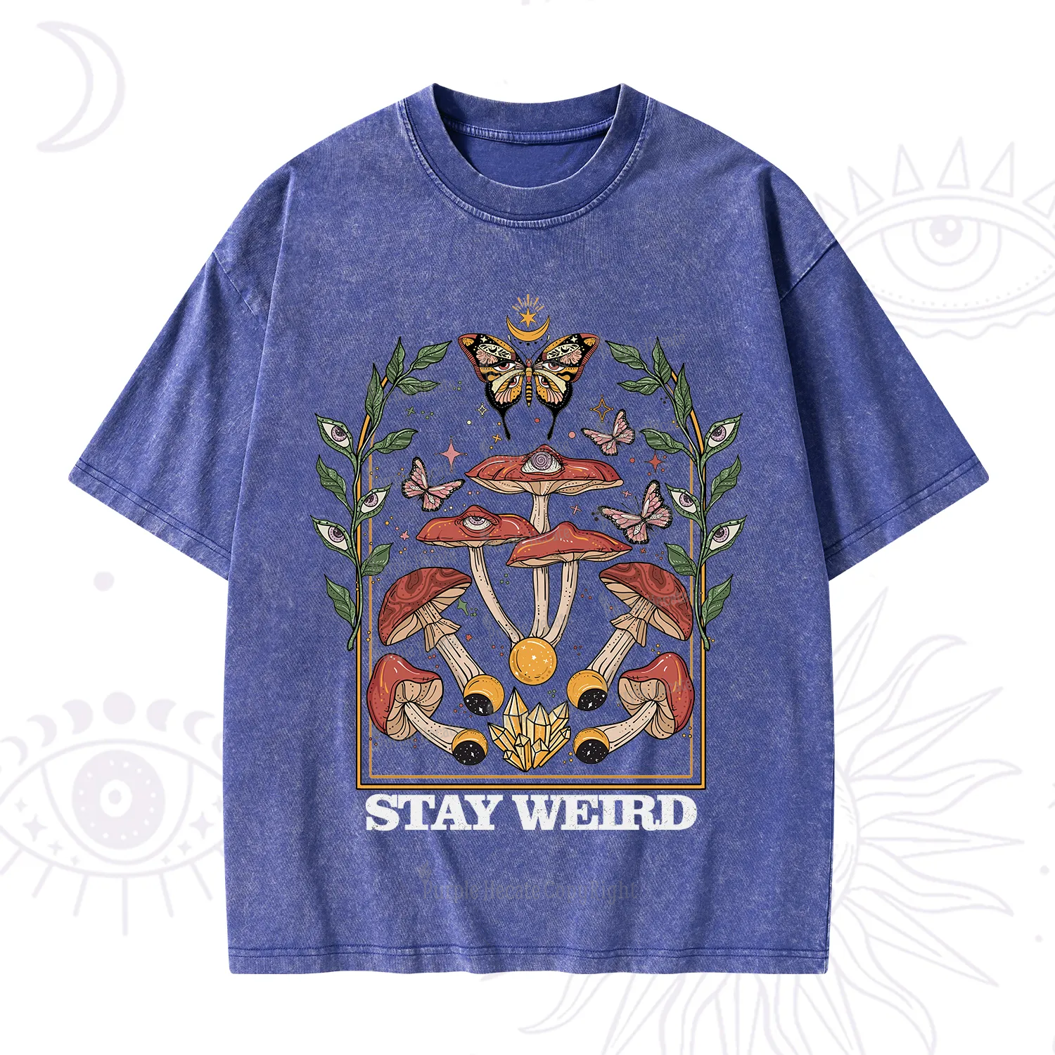 Purplehecate Stay Weird Washed T-Shirt