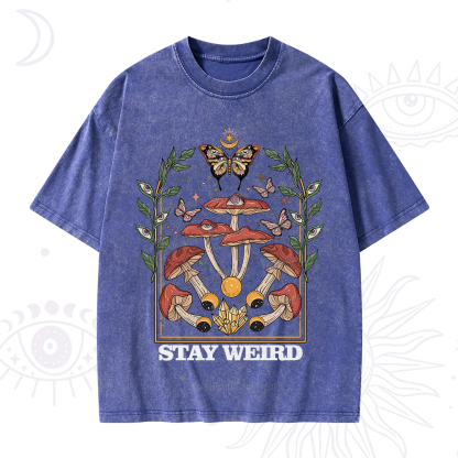 Purplehecate Stay Weird Washed T-Shirt