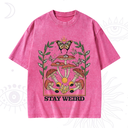 Purplehecate Stay Weird Washed T-Shirt