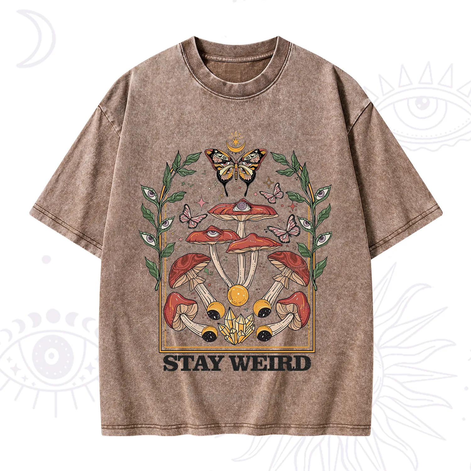 Purplehecate Stay Weird Washed T-Shirt