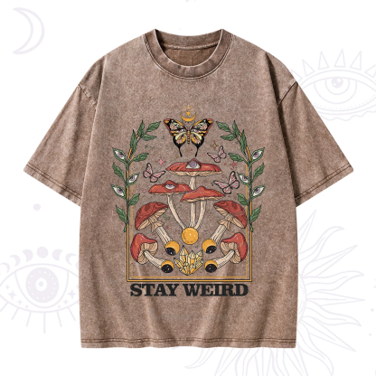 Purplehecate Stay Weird Washed T-Shirt