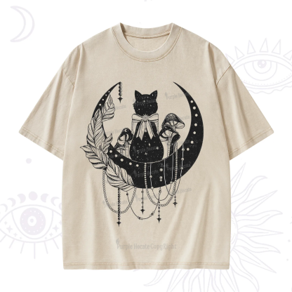 Purplehecate Hecate's Triple Moon Washed T-Shirt