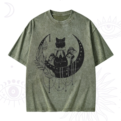 Purplehecate Hecate's Triple Moon Washed T-Shirt
