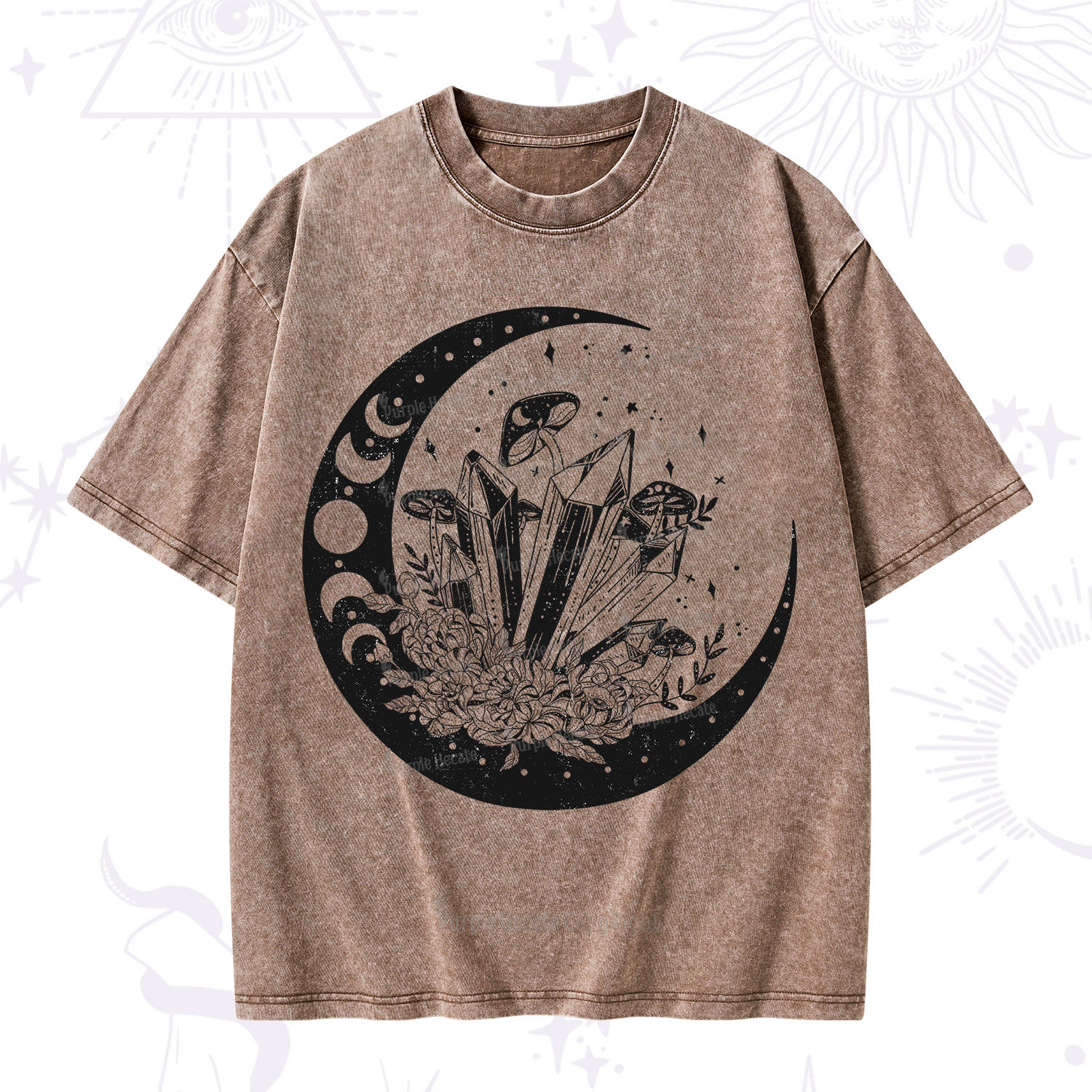Purplehecate Moonshine and Crystal Washed T-Shirt