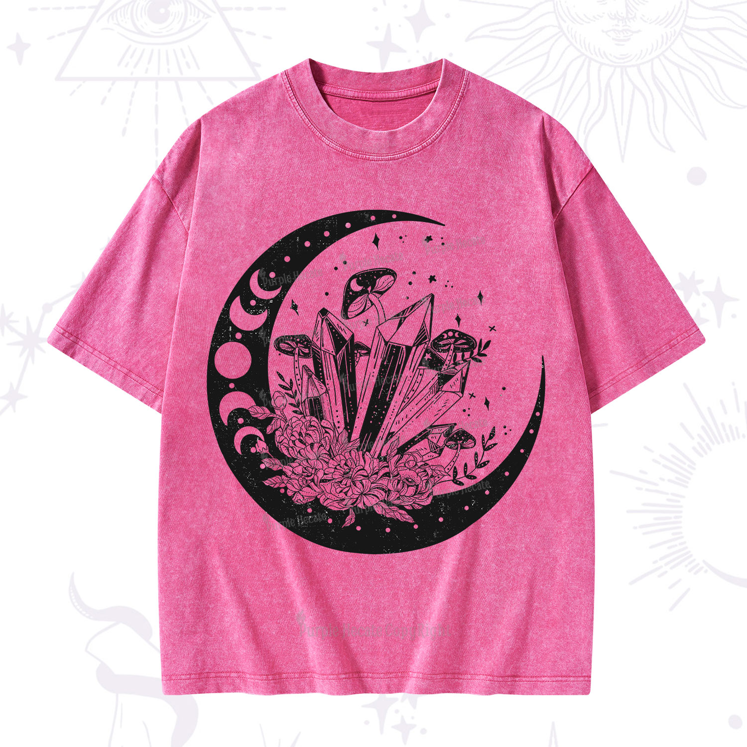 Purplehecate Moonshine and Crystal Washed T-Shirt