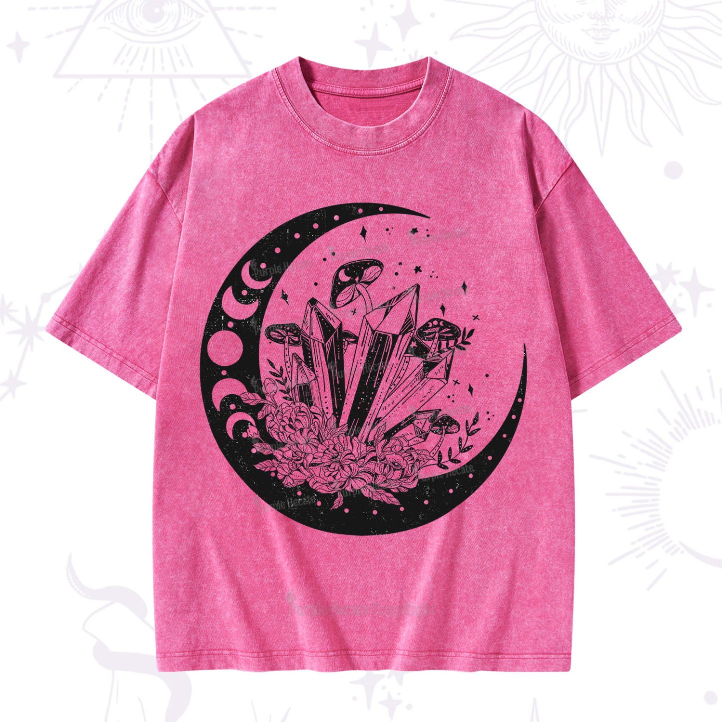Purplehecate Moonshine and Crystal Washed T-Shirt