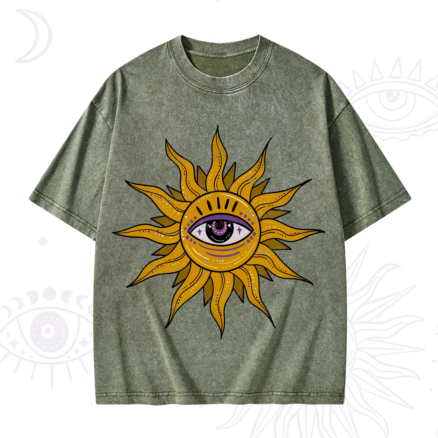 Purplehecate Eye of the Sun Washed T-Shirt