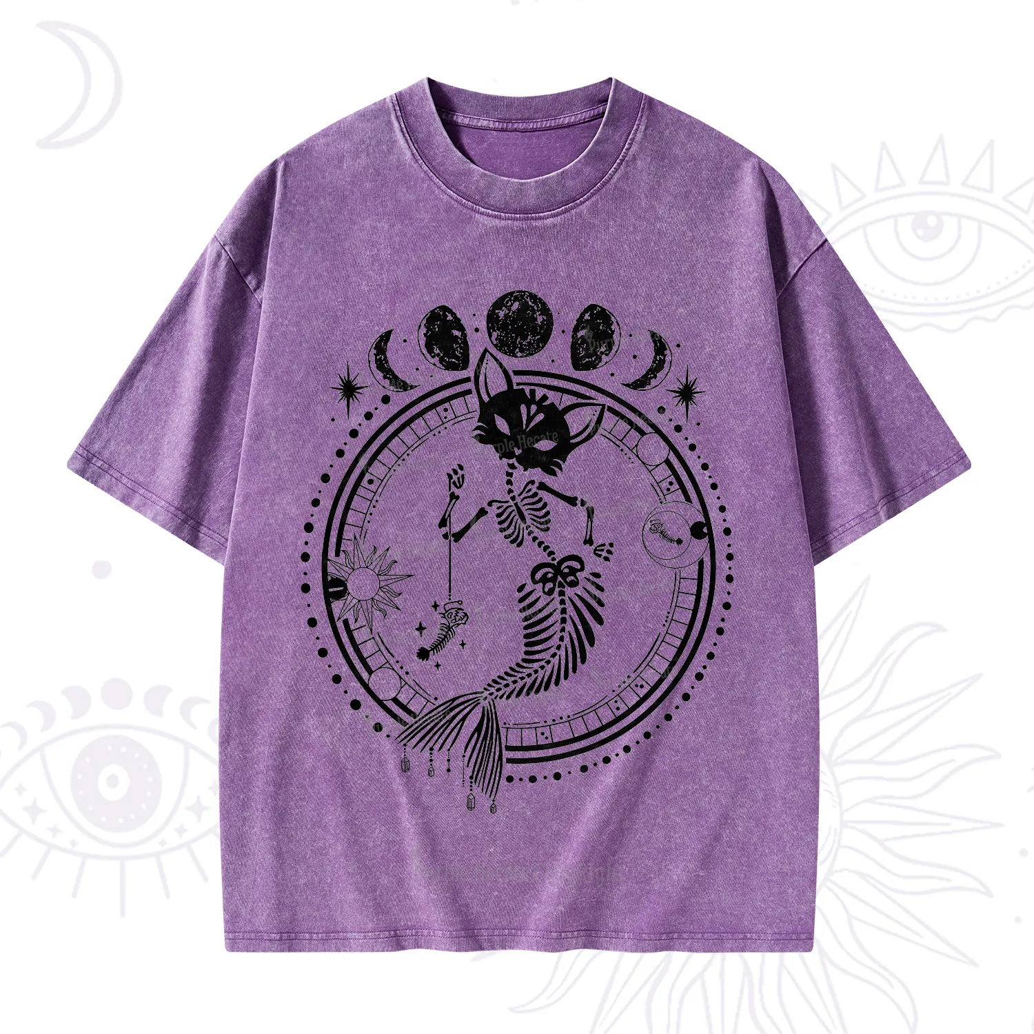 Purplehecate Purr-maid Prophecy Washed T-Shirt