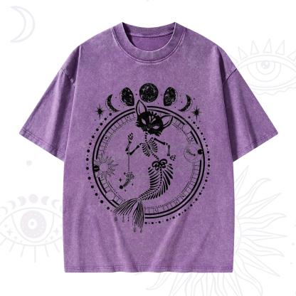 Purplehecate Purr-maid Prophecy Washed T-Shirt