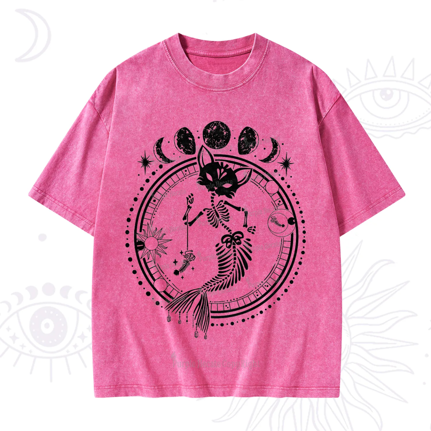 Purplehecate Purr-maid Prophecy Washed T-Shirt
