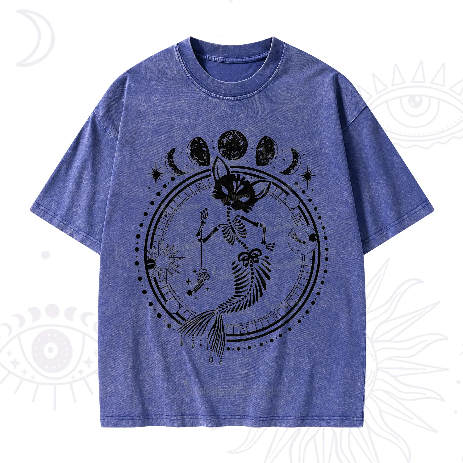 Purplehecate Purr-maid Prophecy Washed T-Shirt