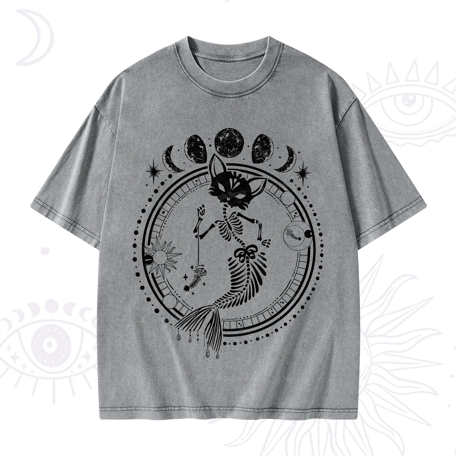 Purplehecate Purr-maid Prophecy Washed T-Shirt