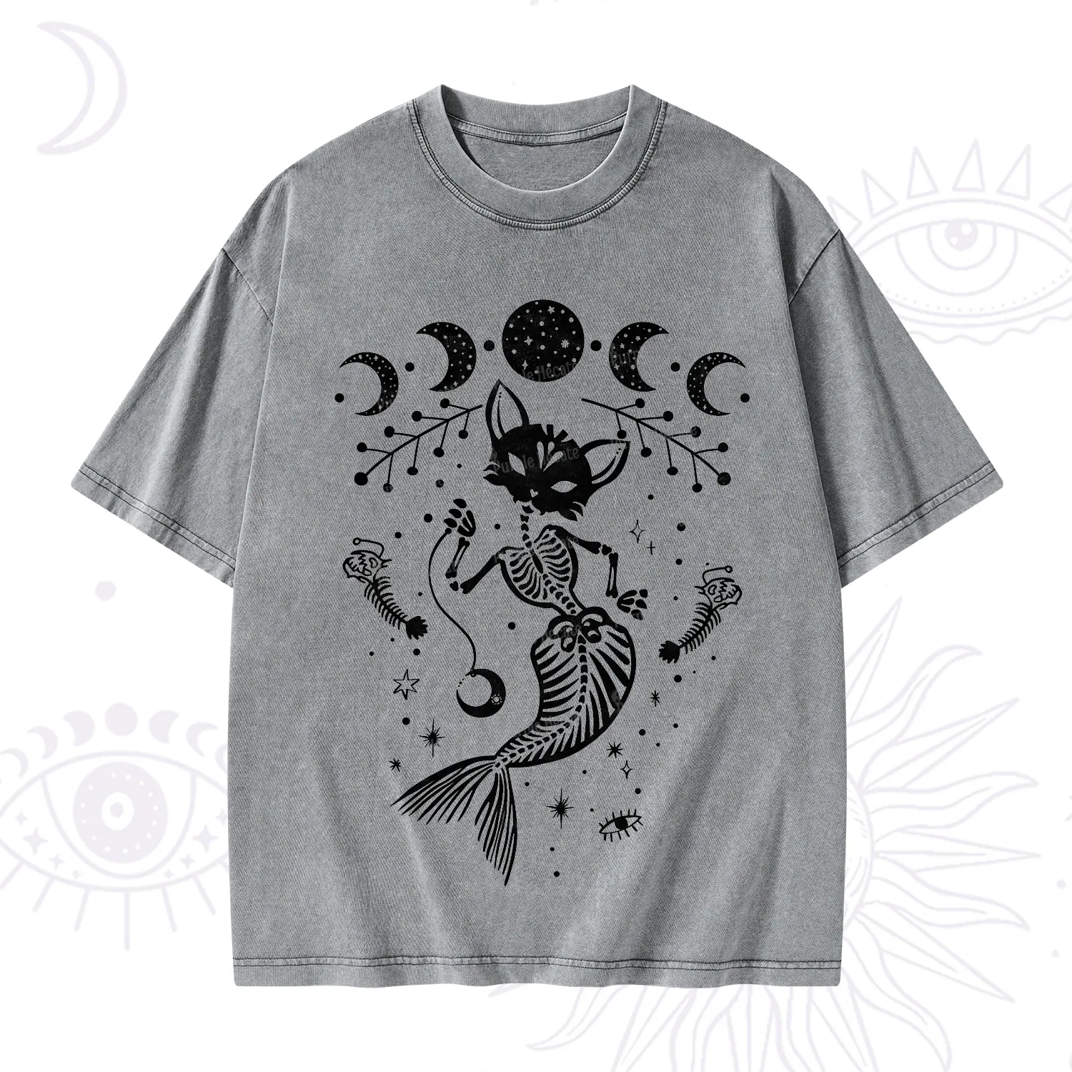 Purplehecate Purr-maid Tales Washed T-Shirt