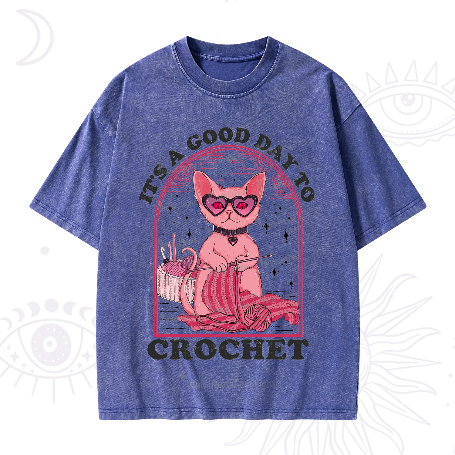 Purplehecate It's A Good Day To Crochet Washed T-Shirt