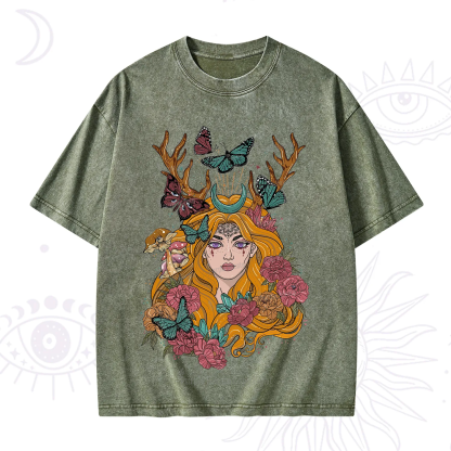 Purplehecate Butterfly Flutter Washed T-Shirt