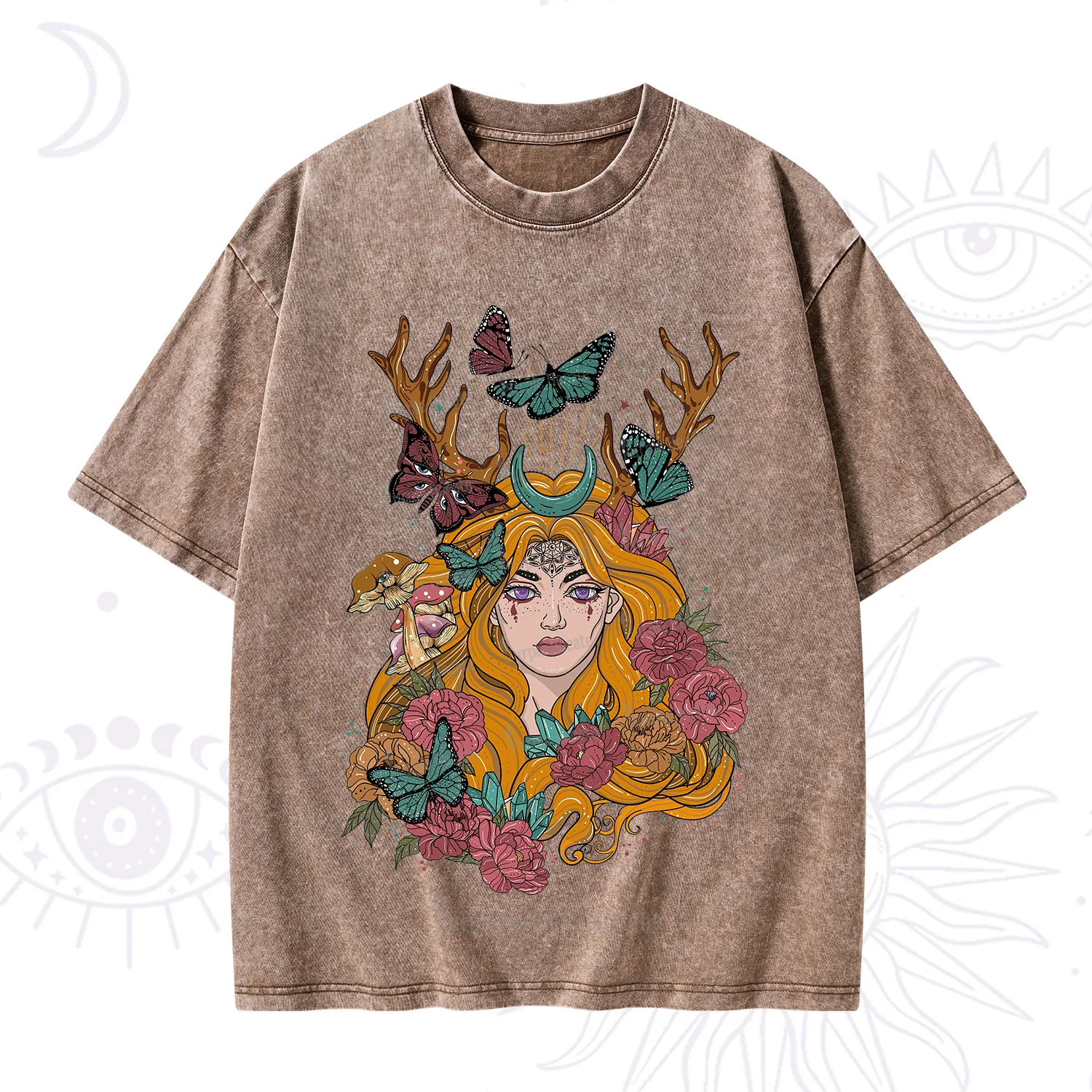 Purplehecate Butterfly Flutter Washed T-Shirt
