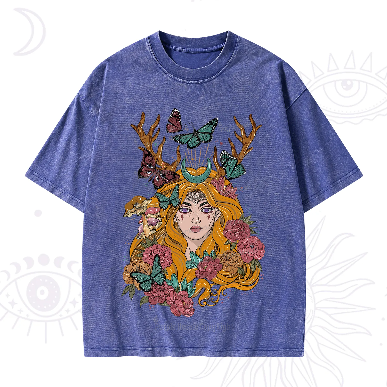 Purplehecate Butterfly Flutter Washed T-Shirt