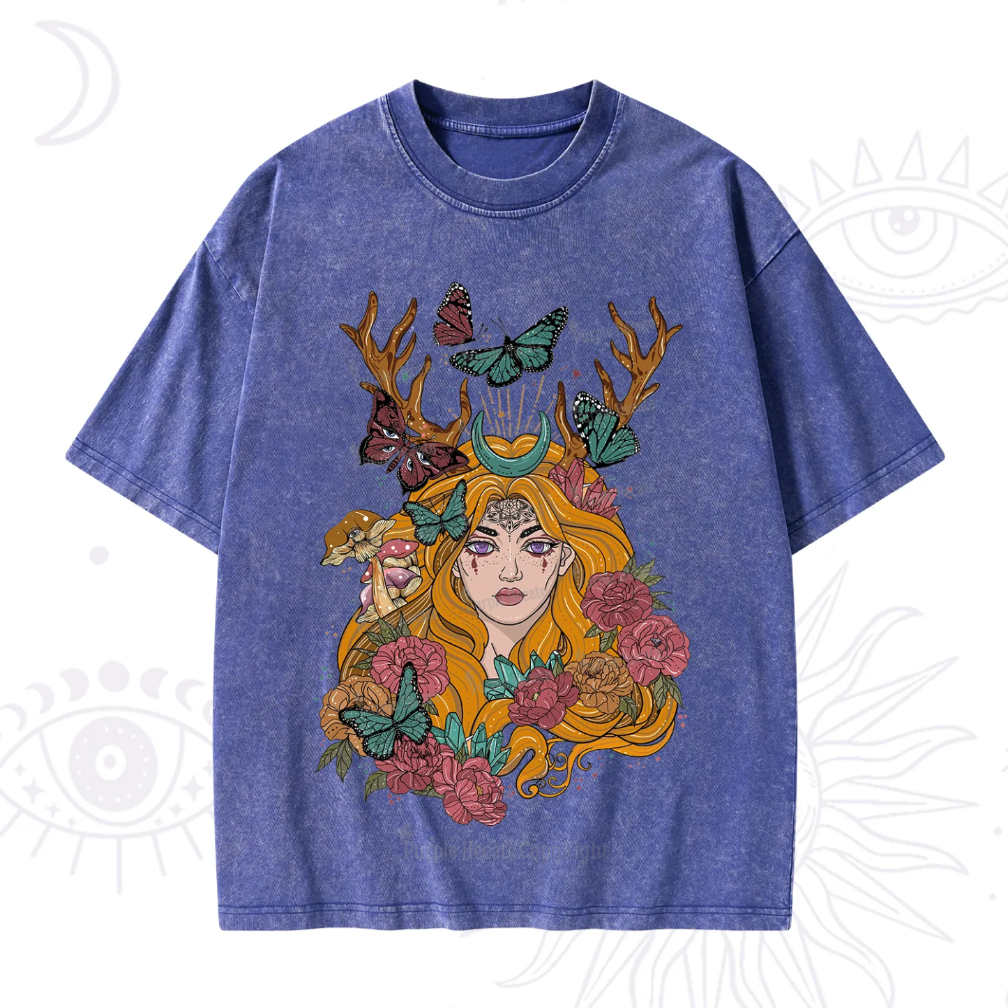 Purplehecate Butterfly Flutter Washed T-Shirt