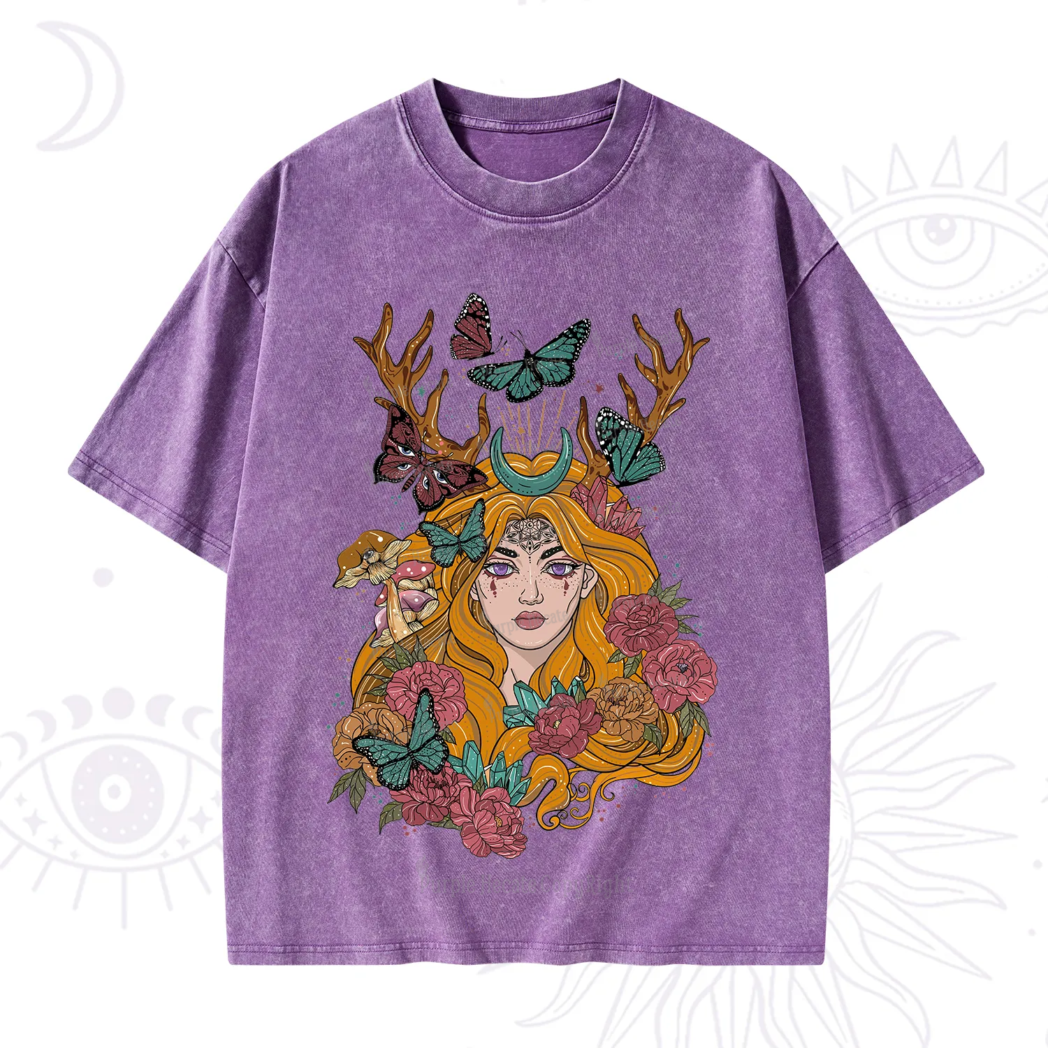 Purplehecate Butterfly Flutter Washed T-Shirt